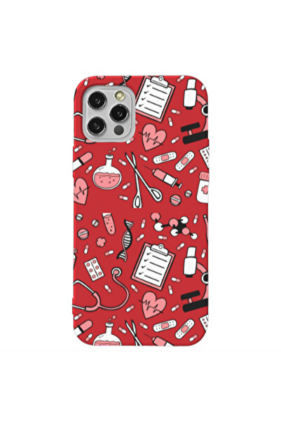 Other Apple iPhone 13 Pro Laboratory Red Colored Silicone TPU Θήκη