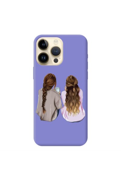 Other Apple iPhone 13 Pro Max Friends Purple Colored Silicone TPU Θήκη