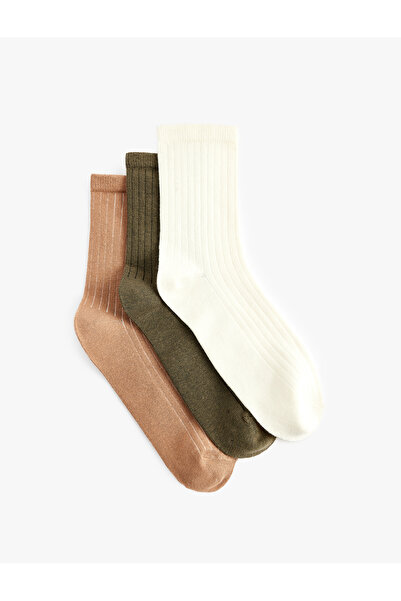 Koton Set of 3 Multi-Colored Cotton Socks