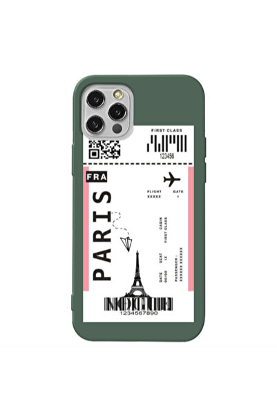 Other Apple iPhone 12 Pro Max Paris FRA Dark Green Colored Silicone TPU Θήκη