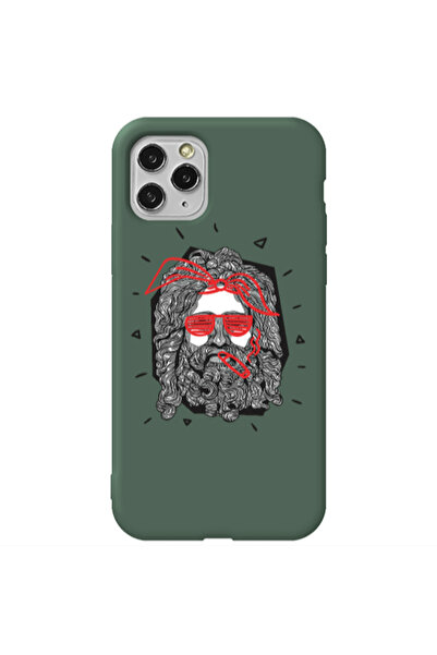 Other Apple iPhone 11 Pro Max Cool glasses Dark Green Colored Silicone TPU Θήκη