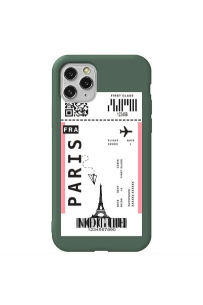 Other Apple iPhone 11 Pro Paris FRA Dark Green Colored Silicone TPU Θήκη