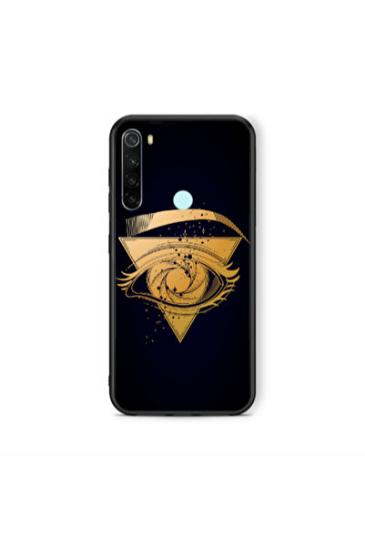 Other Xiaomi Redmi Note 8 Triangular gold eye Black Glossy Θήκη