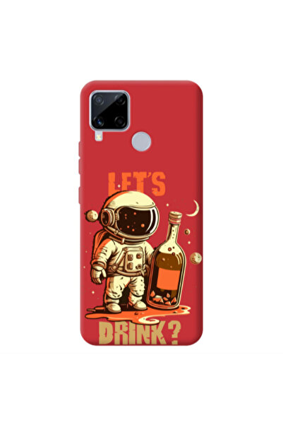 Other Realme C25S Lets drink Red Colored Silicone TPU Θήκη