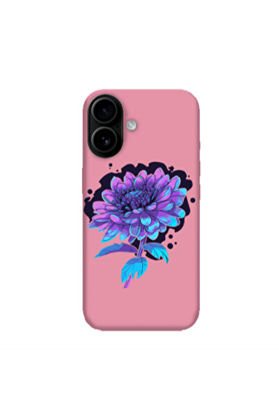 Other Apple Iphone 16 Witch flower Pink Colored Silicone TPU Θήκη