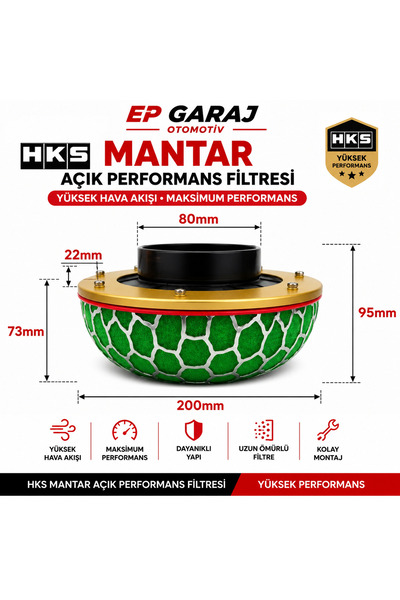 EP GARAJ OTOMOTİV Hks Cotton Air Filter |   Universal Filter with High Air Flow