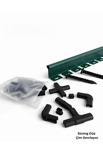 Strong Düz Çim Sınırlayıcı 25 Metre Yeşil Renk ( 1 paket = 2,5 Metre x 10 Adet)