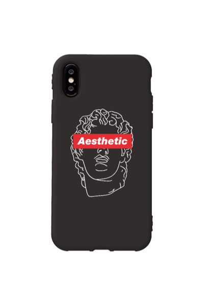 Other Apple iPhone Xs Aesthetic Black Colored Silicone TPU Θήκη