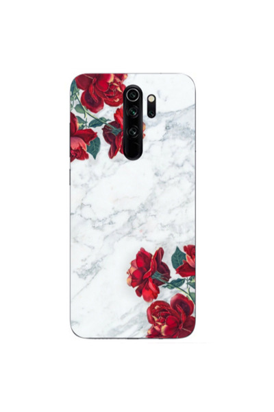 Other Xiaomi Redmi Note 8 Pro Marble and roses Transparent Silicone TPU Θήκη