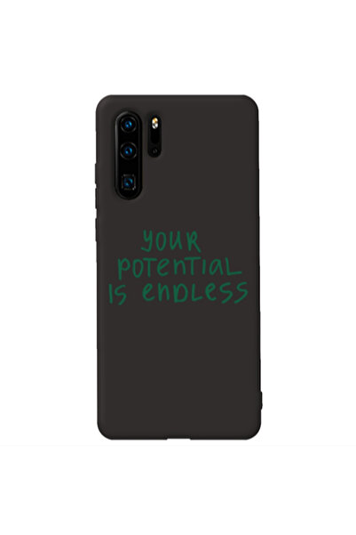 Other Huawei P30 Pro Your potential is endless Black Colored Silicone TPU Θήκη