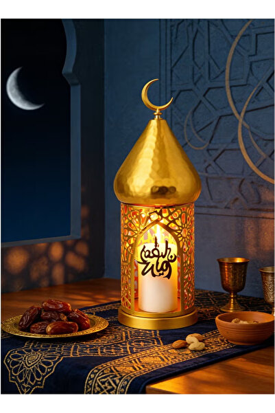 GGEROU فانوس مغربي 12 بوصة، حامل شموع زخرفي لديكورات رمضان، للتعليق في الفناء...