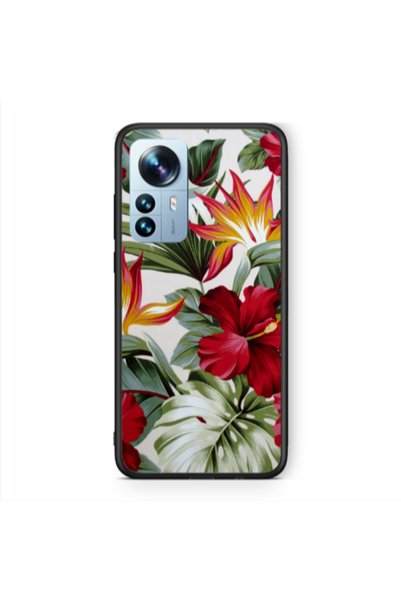 Other Xiaomi Mi 12 Pro laves and flowers Black Glossy Θήκη
