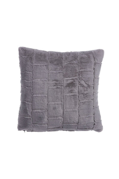 Nefnefhome Μαξιλαρι Πολ.rabbit fur Barlow 45x45 nef-nef Home Wear Grey 45x45