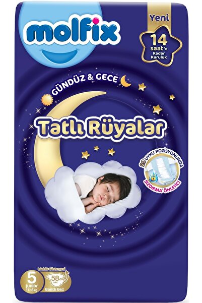 Tatlı Rüyalar Bebek Bezi 5 Beden 11-18 KG Junior 58 Adet Fırsat Pk