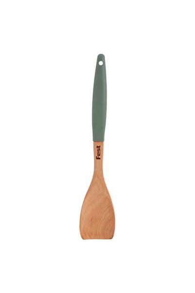 Fest Spatulă din lemn de fag cu mâner din plastic, verde