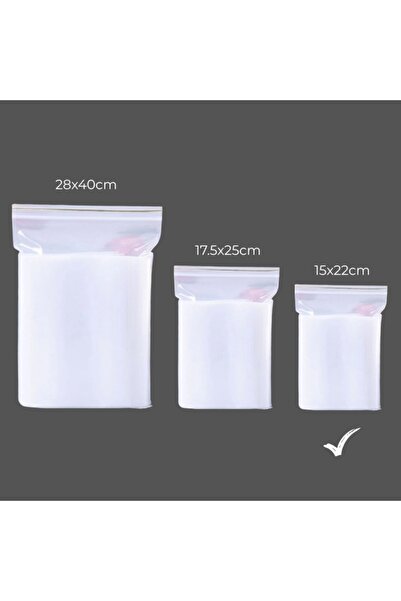 MC Micostore Pungi cu fermoar, 15x22cm, plastic transparent, set 100 bucăți