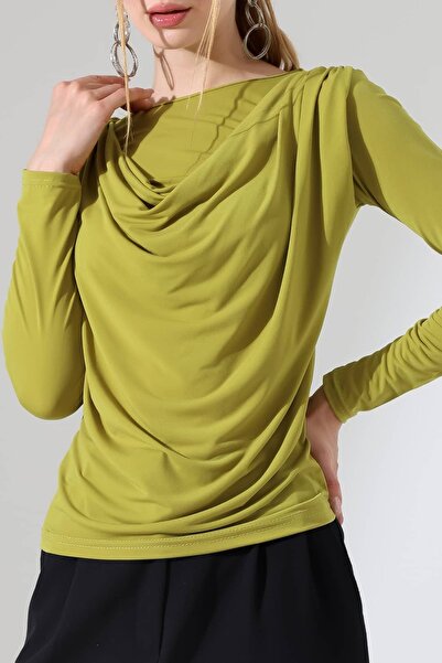 Sabr Women's Sandy Degaje Collar Long Sleeve Blouse