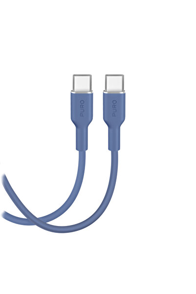 Puro Icon Cablu USB-C la USB-C 60W 1.5m Albastru