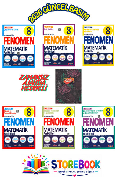 Fenomen Yayıncılık 8.Sınıf Matematik Fasikülleri 6 Fasikül Zamansız Ajanda He...