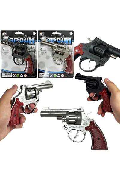 Trifox Revolver metalic cu capse pentru copii 3 ani plus, culori asortate MIX