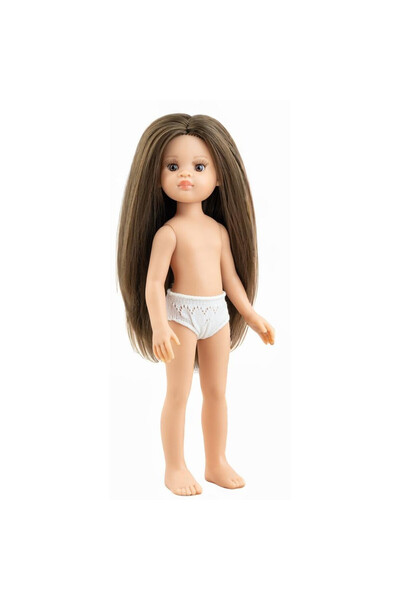Paola Reina Papusa 32 cm din vinil, fara haine, parfumata cu caramel, Multicolor