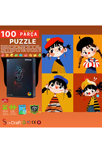 Soi Craft 100 Parça Puzzle Pop-Art Tarzı Eğlence #7022