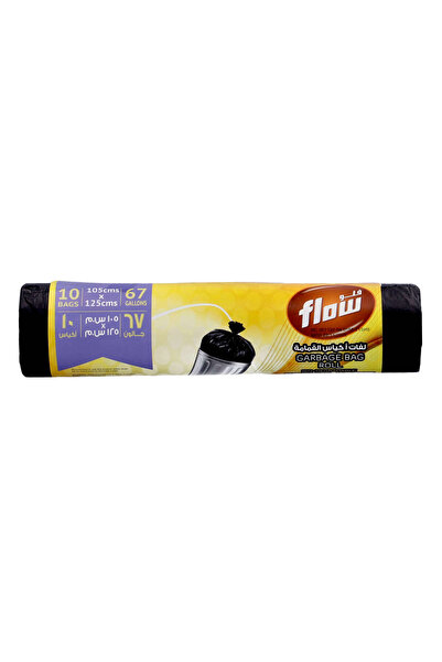 Flow Garbage Bag Rolls Black 105x125cm 10's