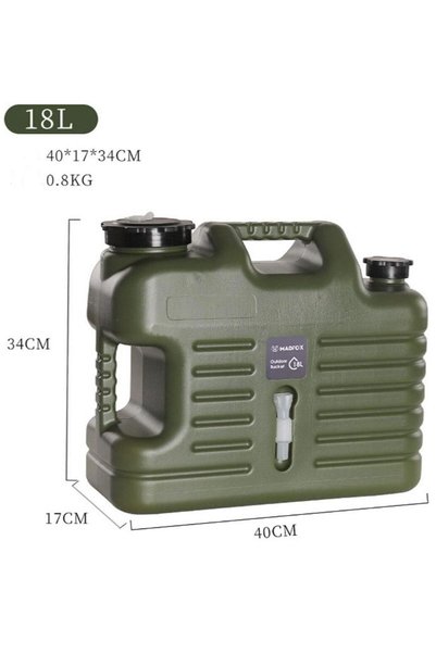 MADFOX Gallon Water Pe 18 Lt Green Water Canister with Tap