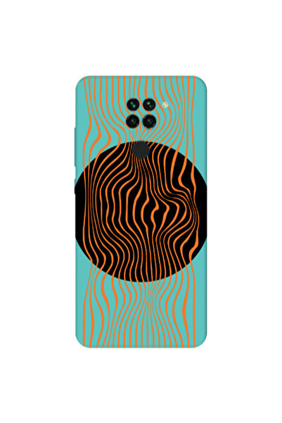 Other Xiaomi Redmi Note 9 Trapezoidal lines Turquoise Colored Silicone TPU Θήκη