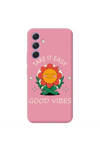 Other Samsung A35 Take It Easy Pink Colored Silicone TPU Θήκη