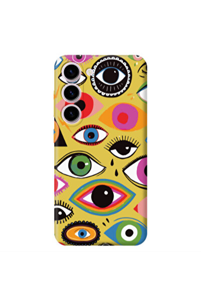 Other Samsung S23 Plus Colorful eyes Yellow Colored Silicone TPU Θήκη
