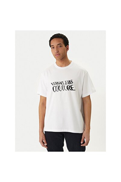 VERSACE JEANS COUTURE Tricou bărbătesc 80GAHE04 CJ00E Alb