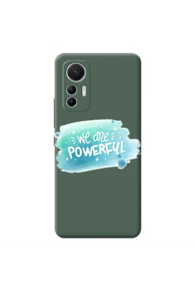 Other Xiaomi Mi 12 Lite We are Powerful Dark Green Colored Silicone TPU Θήκη
