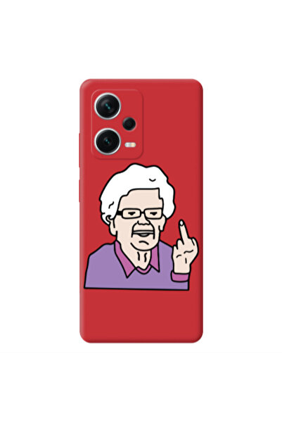 Other Xiaomi Poco X5 Crazy Granny Red Colored Silicone TPU Θήκη