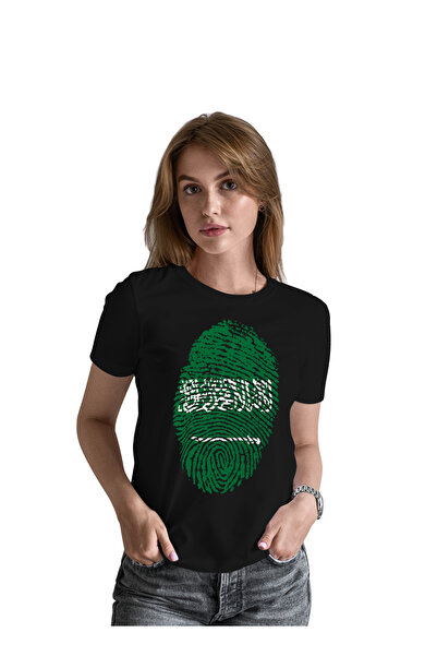Generic Fashion World High Quality Printed Cotton T-Shirt with Saudi Arabia F...