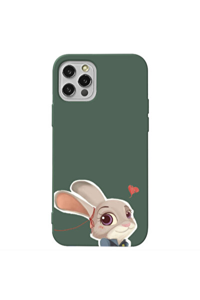 Other Apple iPhone 12 Pro Valentines 16 Dark Green Colored Silicone TPU Θήκη