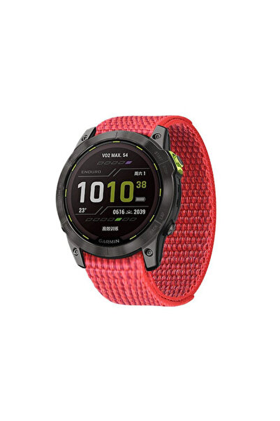 OEM Υφασμάτινο λουράκι κόκκινο (Garmin Fenix 5, 6, 6 Pro, 7)