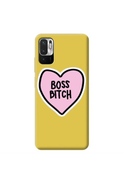 Other Xiaomi Redmi Note 10 Pro 5G Boss Bitch Yellow Colored Silicone TPU Θήκη