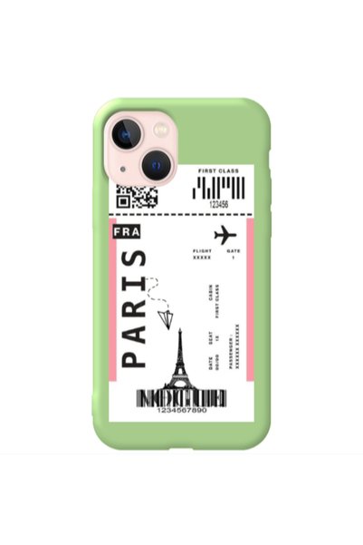 Other Apple iPhone 13 Paris FRA Light Green Colored Silicone TPU Θήκη