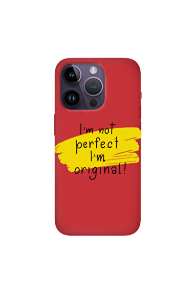 Other Apple iPhone 14 Pro I m not perfect Red Colored Silicone TPU Θήκη