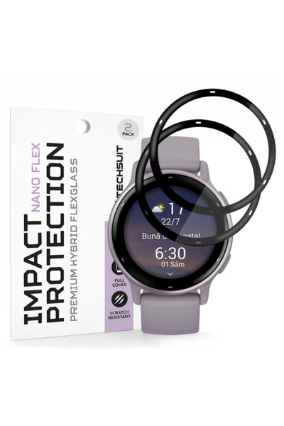 Techsuit Нано флекс протектор за екран за Garmin Vivoactive 5, Комплект от 2 ...