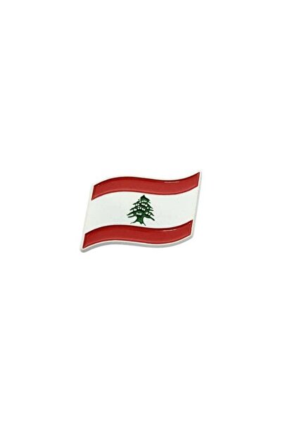kipfy Lebanon Flag Waving Metal Sticker Badge for Phone Cases & Laptops