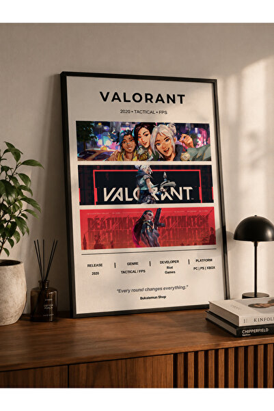 Bukalemun Shop Valorant Oyun Afişi (Çerçevesiz) - A4 Minimalist Gaming Posteri