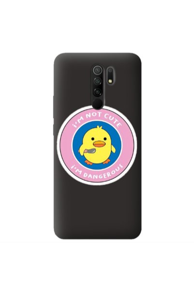 Other Xiaomi Redmi 9 I m dangerus Black Colored Silicone TPU Θήκη