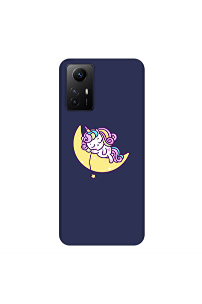 Other Xiaomi Redmi Note 12s Sleeping horse Dark blue Colored Silicone TPU Θήκη