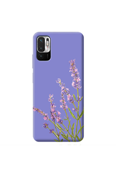 Other Xiaomi Redmi Note 10 Pro 5G Flowers 8 Purple Colored Silicone TPU Θήκη