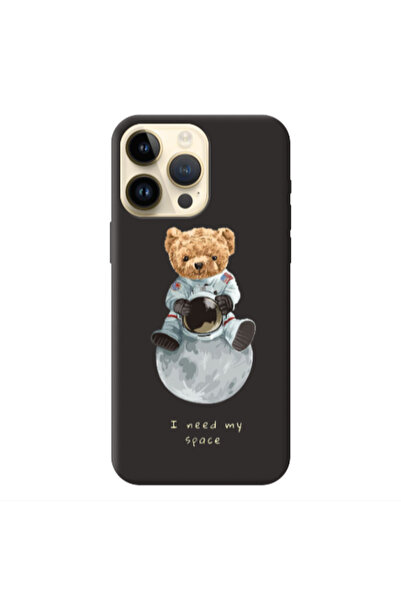 Other Apple iPhone 13 Pro Max Bear in space Black Colored Silicone TPU Θήκη