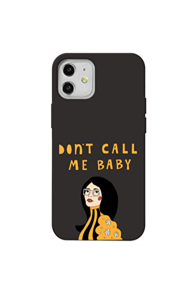 Other Apple iPhone 12 Call me baby Black Colored Silicone TPU Θήκη