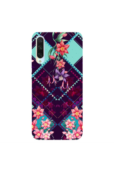 Other Xiaomi Mi 9 Lite Checkered flowers Transparent Silicone TPU Θήκη