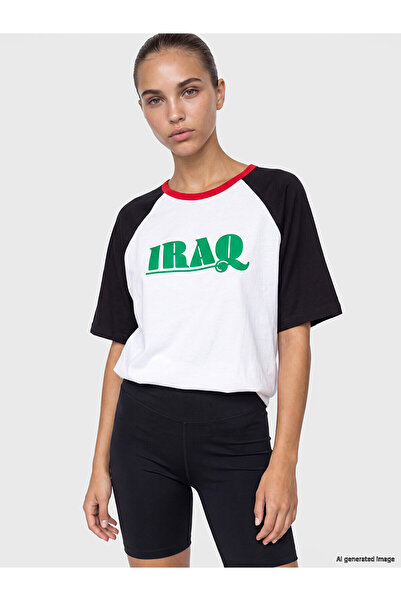 LC Waikiki Trendlucky Women's Sport T-Shirt with Oval Neck and Iraq Print